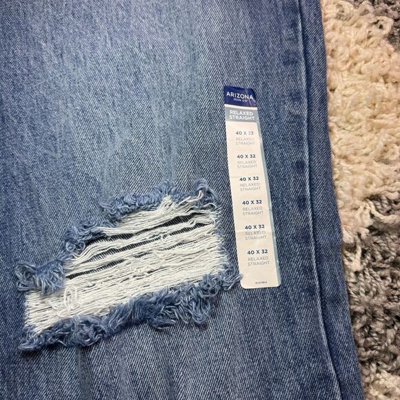 Arizona Jean Company Relaxed Straight Jeans 40/32 Men NWT‎ - Picture 2 of 7